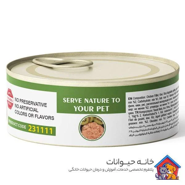 کنسرو-گربه-طعم-مرغ-و-کیوی-4 کنسرو گربه طعم مرغ و کیوی 110 گرمی شایر