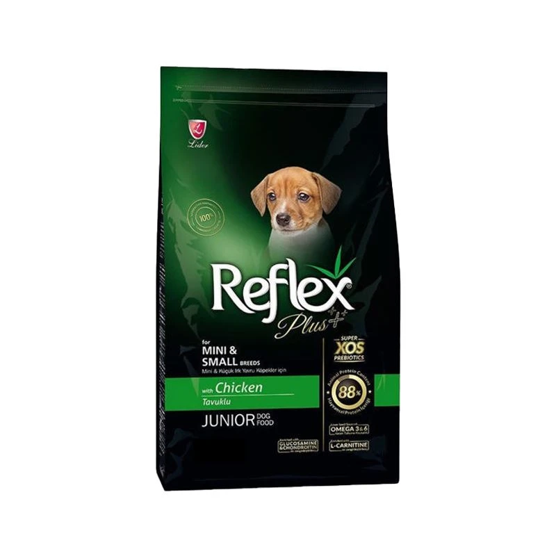 غذا خشک سگ نابالغ رفلکس پلاس مدل جونیور MINI & SMALL BREEDS  فله طعم مرغ وزن 500 گرم
