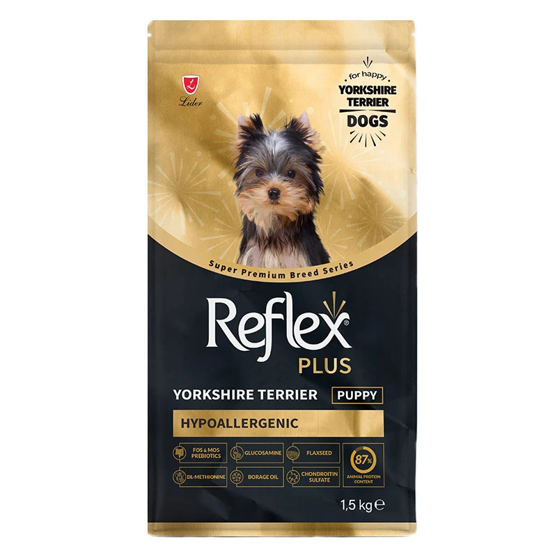 غذای خشک سگ رفلکس پلاس مدل یورکشایر تریر مرغ وزن 1.5 کیلوگرم