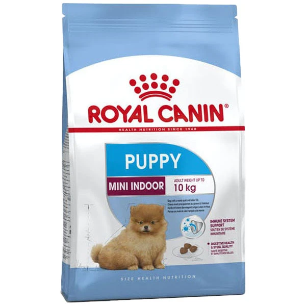 غذای خشک سگ رویال کنین مدل MINI INDOOR PUPPY وزن 1.5 کیلوگرم
