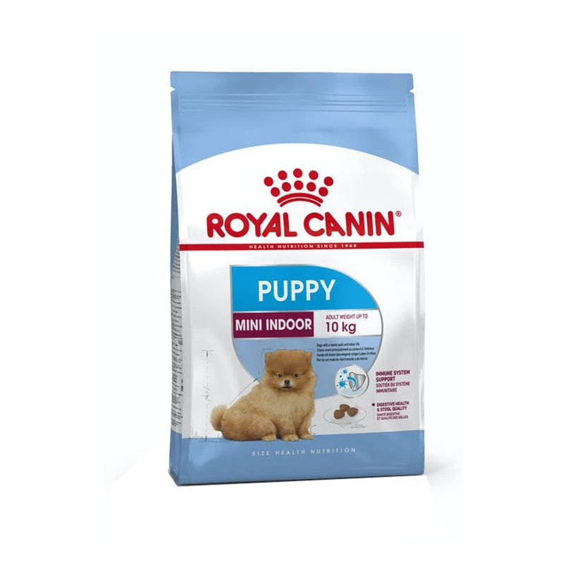 غذای خشک سگ رویال کنین مدل MINI INDOOR PUPPY وزن 1.5 کیلوگرم