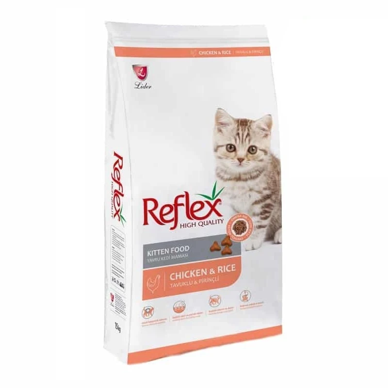 غذای خشک بچه گربه رفلکس مدل kitten وزن یک کیلوگرم