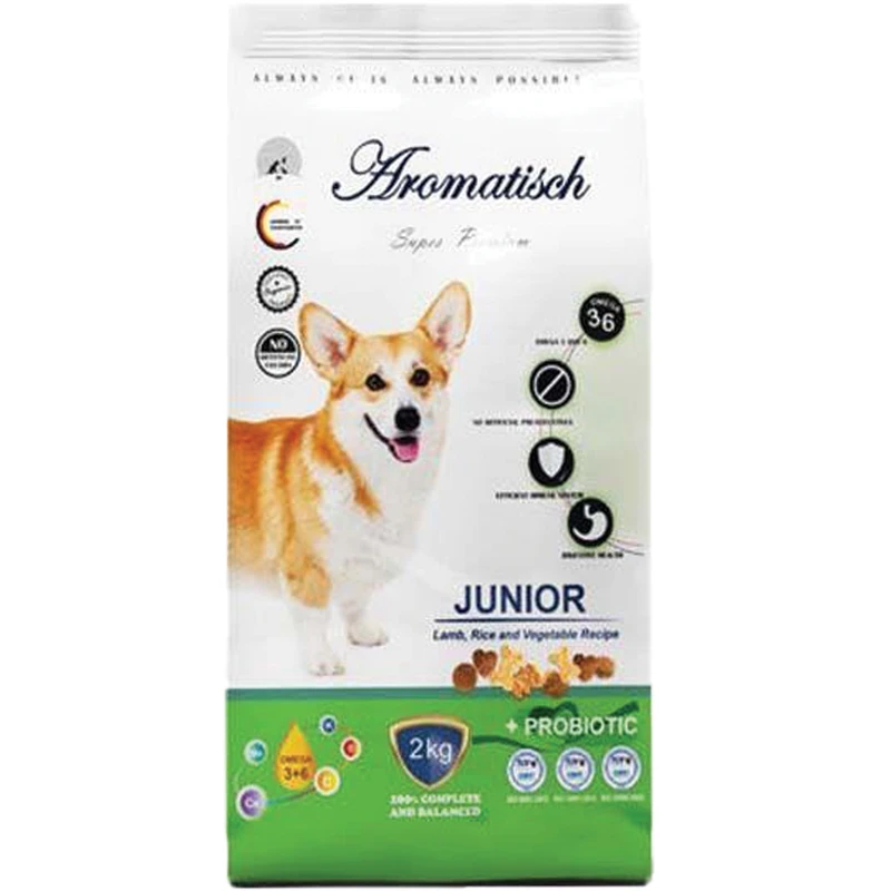 غذای خشک سگ های جوان آروماتیش کد P1024 وزن 2 کیلوگرم