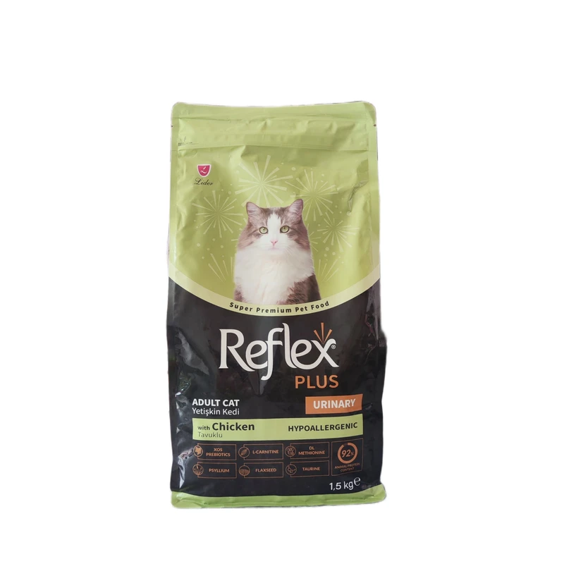 غذا خشک گربه بالغ رفلکس پلاس مدل یورینری هایپوآلرژنیک طعم مرغ وزن 1500 گرم